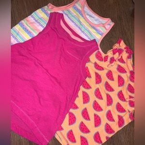 3T toddler girls tank lot-4 shirts -cat & Jack & Garanimals- smoke/pet free home
